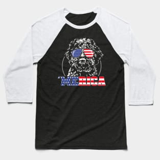 Lagotto Romagnolo American Flag Merica dog Baseball T-Shirt